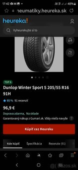 2ks zimne pneumatiky 205/55 r16 Dunlop dot2022 - 8