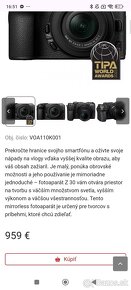 Predám bezzrkadlovy fotoaparát Nikon z30 v záruke - 8