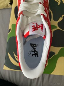 BapeSta Patent Leather White Red - 8