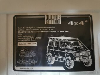 Model auto mercedes benz G brabus 1:18(škoda,tatra,zetor,ab - 8