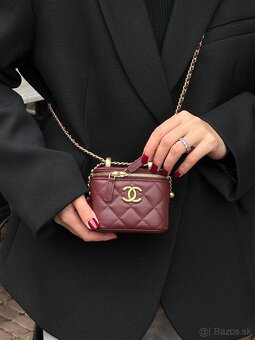 Kabelka Chanel Classic Burgundy Lambskin - 8