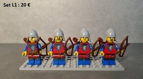 LEGO LIONS KNIGHT minifigúrky, vojsko, kone - 8