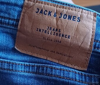 Jack & Jones modré slim fit sttečové - 8