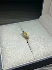 Exkluzivny diamantovy prsten 14k zlte zlato - 8