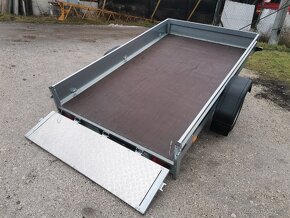 Prívesný vozík 258x153cm s nájazdovým zadným čelom 750kg - 8