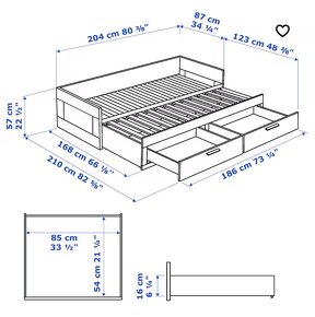 Postel Ikea Brimnes s matracmi - 8