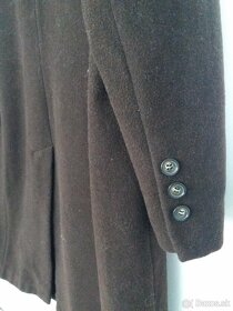 Dámsky čokoládovohnedý vlnený kabát - 8
