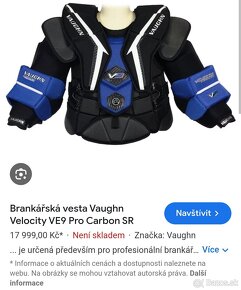 Brankarská vesta VAUGHN PRO VE9 CARBON - 8