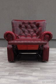 Kreslo polohovacie Chesterfield. - 8