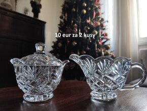 Poháre - misky - ružový porcelán - sklo - 8