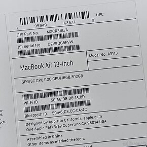 Macbook Air 13 M3 16GB RAM 512 SSD - CYKLOV 52 - 8