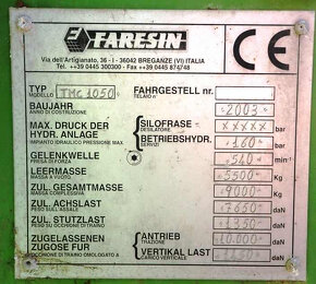 FARESIN Biostar 1050 agro 10.5m3 drtič BIO míchač přívěs+HR - 8