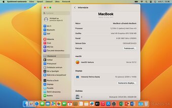 MacBook 12" Gold, TOP STAV, výdrž baterky 5 hod - 8