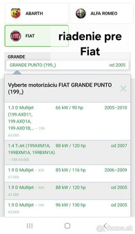 Riadenie Fiat, Alfa Romeo, Abarth - 8