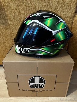 AGV K5 Helmet - Hurricane Black / Green / White - 8