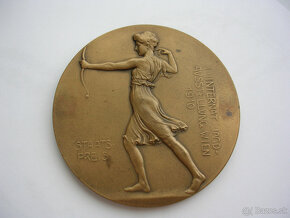 AE medaila 1910 I.medzinárodná lovecká výstava Viedeň FJI. - 8