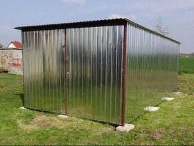 Stavebný plecháč, stavebná búda, plechová garáž 3x5m - 8