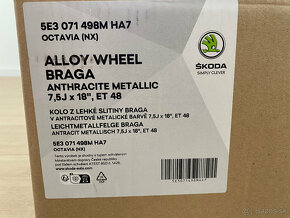 Braga Antracit 5x112 R18 7,5Jx18 ET48 Octavia 4 NOVÉ - 8