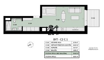 Na predaj 1-izbový byt s balkónom - C1 - 8