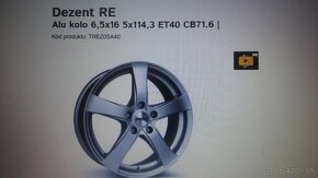 elektrony 5x114,3 r16 Dezent + TPMS (snímače tlaku vzduchu) - 8