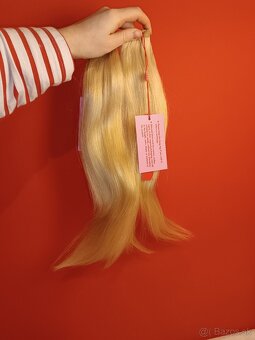 Tape in vlasy na páskach blond 40 cm - 8