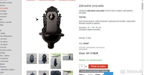 nové, kovové Zahradne umyvadlo - čierne 61cm - 40% - 8