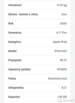 Aplle iPad mini A17 PRO 128GB - 8