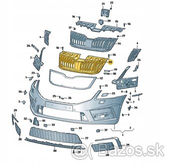 Maska chladiča Škoda Octavia 3 facelift lift 5e0 - 8