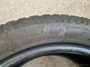 215/55r17 zimné 4 ks BRIDGESTONE dezén 6,4-4,5 mm - 8