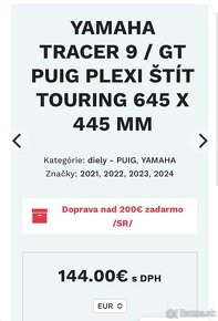 PLEXI PUIG TURISTICKE  YAMAHA TRACER 9GT - 8