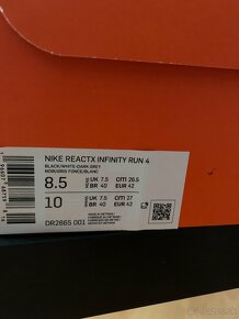 Nike - reactx infinity run 4 - veľkosť 42 - 8