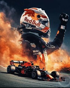 Lewis Hamilton poster, plátno 50x70, Max Verstappen - 8