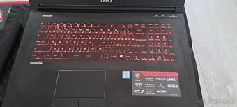 MSI GE72 6QF Apache Pro 17,3, i7, 16GB, 1TB + 512GB - 8