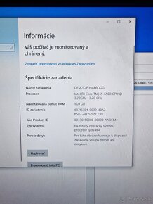 PC zostava, i5-6500 16Gb RAM - 8