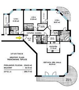 4-izb. apartmán, 268 m2, Kristoff Plaza, Trenčianske Teplice - 8