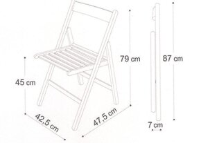 Fantastické Certifikované Drevené Skladacie Bukové Stoličky - 8