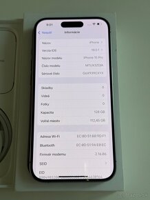 iPhone 15 Pro, Natural Titanium, 128GB - 8