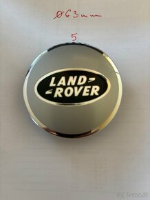 Stredové krytky Land Rover - priemer 63 mm čierné/sivé - 8