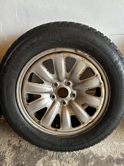 Predám plechové disky 5x112 + Zimné pneu 215/60R16 - 8