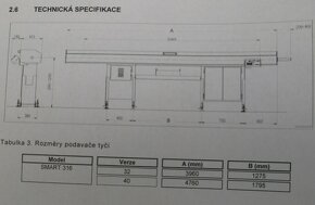 Použitý podavač tyčí SMART 316/32L, r. v. 2005 - 8