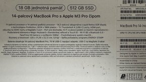 MacBook Pro 14” M3 Pro Space Black - záruka 06/2026 - 8