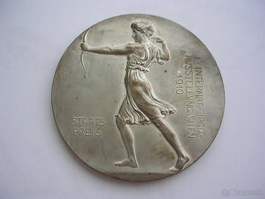 AE postr. medaila 1910 I.medzinárodná lovecká výstava Viedeň - 8