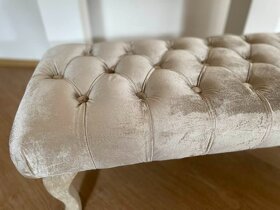 Chesterfield lavica bežova kremova 100 cm - 35% - 8