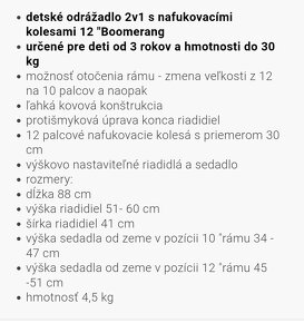 Odrážadlo Sportrike  12" a 10" - 8