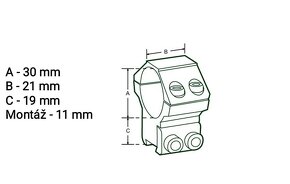 Predám dvojdielňu montáž vysoká - 30 mm / 19 mm. - 8