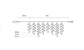 Vianočné osvetlenie LED záclona exterier interier - 8