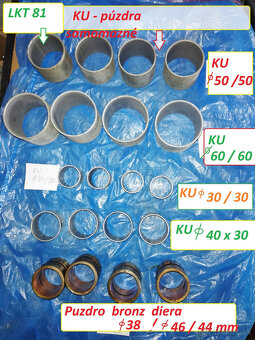Ložiská 6222 - C 3  ZVL , 6213 - ZKL, puzdra klzné,Kardany - 8