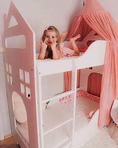 Poschodová posteľ domček-so šuflíkmi aj matracmi 180 cm - 8