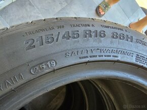 Letne pneumatiky 215/45 r16 Kumho - 8