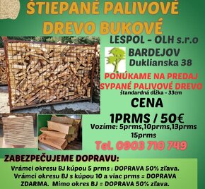 Štiepané palivové drevo Bukové - 8